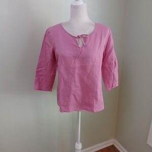 Style & Co Linen Popover Blouse